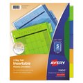 Avery Insertable Big Tab Plastic Dividers, PK5 11900